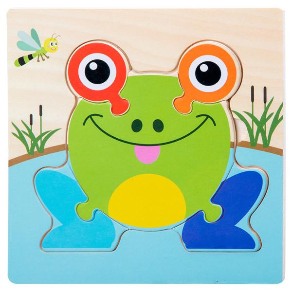 Montessori Games Baby Toys Animals Traffic Kids 3D Puzzles Wooden Cartoon