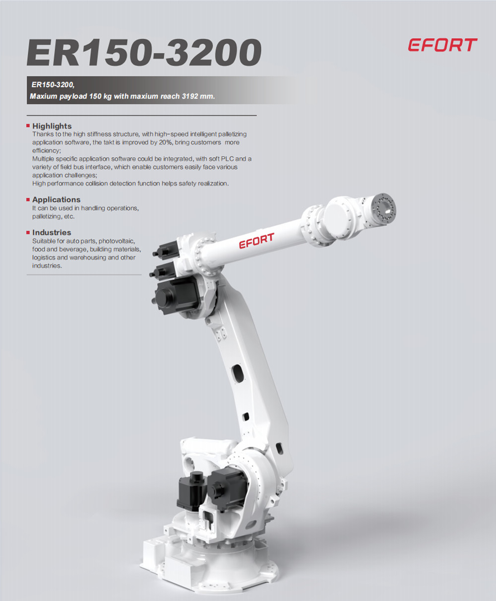 General Industrial Robot In Handling Operations Palletizing For Building Materials Logistics Warehousing ER150-3200