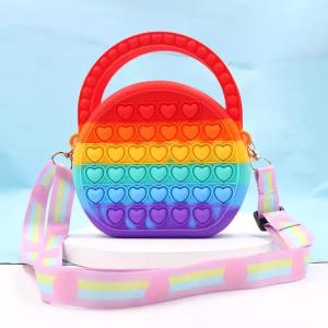 Wholesale Push Bubble Girls Pop Shoulder Bag , Relieve Stress Pop Fidget Purse from china suppliers