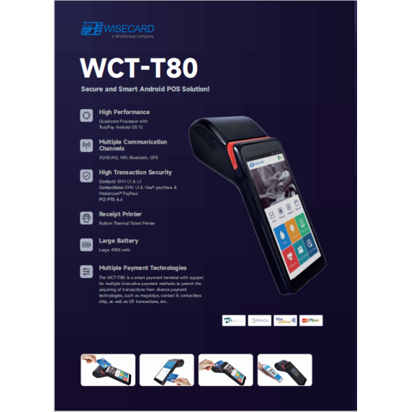 Android POS Terminal with Built-in 58*40mm Thermal Printer, Quad-core Processor, and EMV Technology for Secure Payments