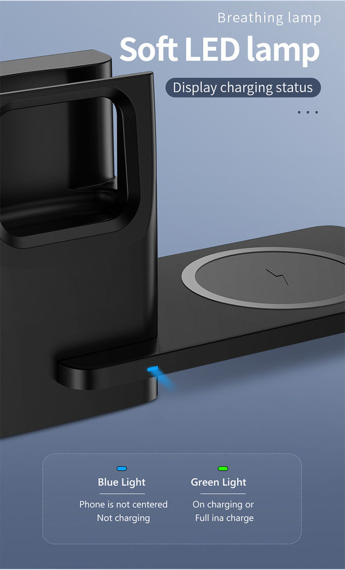 ABS Multifunction Pearl White 10W 3in1 Wireless Charger