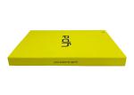 Yellow Color Book Shaped Gift Box , Cardboard Flip Top Boxes With Magnetic Catch