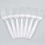 Transparent plastic forks 18 cm length