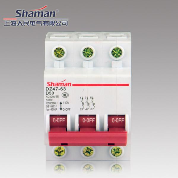 High quality good price DZ47-63D-3P-50A Mini circuit breaker,murray circuit