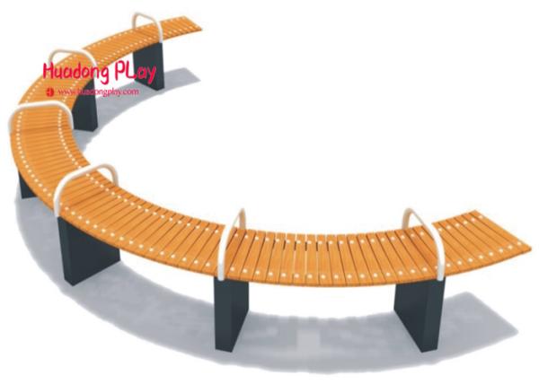 Lounge Round Wooden Bench Around Tree Trunk Environment Friendly Color