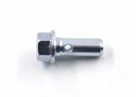 High Strength Mild Steel Dowel Pin , Flat Headed Cylindrical Pin Blue White