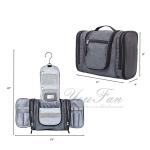 Large Capacity Hanging Travel Toiletry Bag With Zipper Mesh Pocket