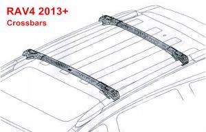 Wholesale OE Style Cross Bars for 2013 2016 Toyota RAV4 Roof Luggage Rack Rails from china suppliers
