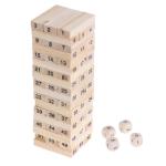 Digits Domino Wooden Building Blocks Toy Tower Stacking Game