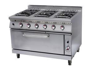 Wholesale Security Cooking Lines Free Standing Gas Range With 4 / 6 European Burners from china suppliers