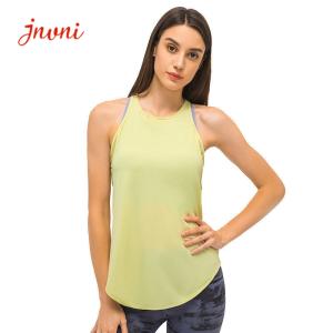 Wholesale 250gsm Mesh Fitness Loose Fit Activewear T Shirts Yoga Tank Top Hollow Back Vent from china suppliers