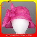New design elegant cloche sinamay Church hats for girls ,Summer fancy trendy for