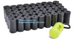 Portable 15Rolls Bag Custom Logo Kinds of Colors Bone Shape Dispenser Pet Puppy