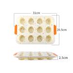 Non Stick 12 Cavity Silicone Cake Mold 31*20.5*2.5cm