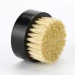 Comfortable Boar Bristle Beard Brush Round Black Sisal Mustache And Beard Brush