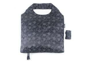 China Black 190T Foldaway Tote Bag Washable Foldable Beach Bag on sale