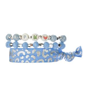 Wholesale Silver Foiled Beaded Bracelets Sets , 7.25&quot; Sterling Silver Bangles Set from china suppliers