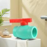 PPR Ball Valves in Green Color for OEM ODM Manufactured DIN8077 8078 Control