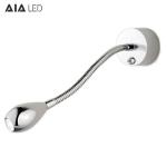 IP40 more flexible bedside wall lamp 3W Indoor LED gooseneck wall light bed wall