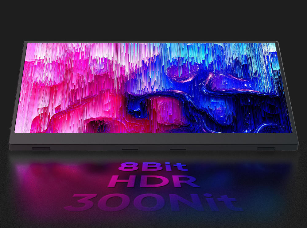 External Portable 2nd Monitor Battery Powered LCD Screen 1080P USB C HDR IPS Display