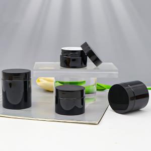 Wholesale Smell Proof Plastic Cosmetic Bottle Black Wide Mouth Empty Plastic Jar from china suppliers