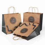 ODM Recyclable Shopping Brown Kraft Bags Bulk With Twisted Handle