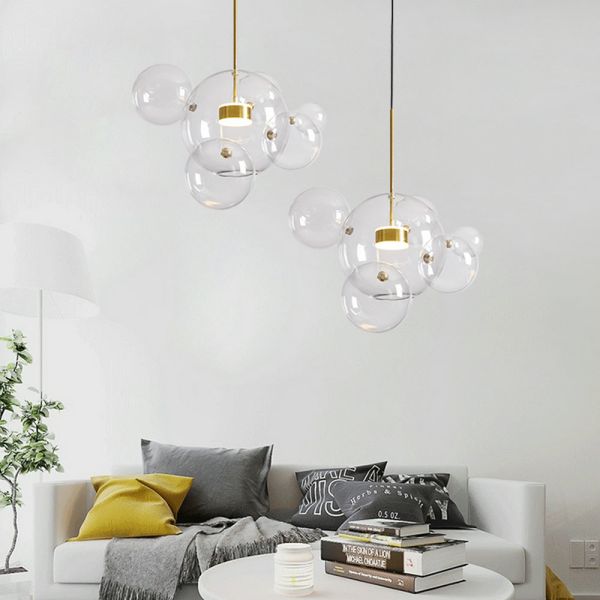 Modern LED Glass Hanglamp Hanging Design Bubbles Lamp Pendant Lights Fixtures for Kitchen