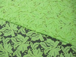 Wholesale Beautiful Floral Cotton Nylon Lace Fabric Green With Reactive Dyeing SYD-0013 from china suppliers