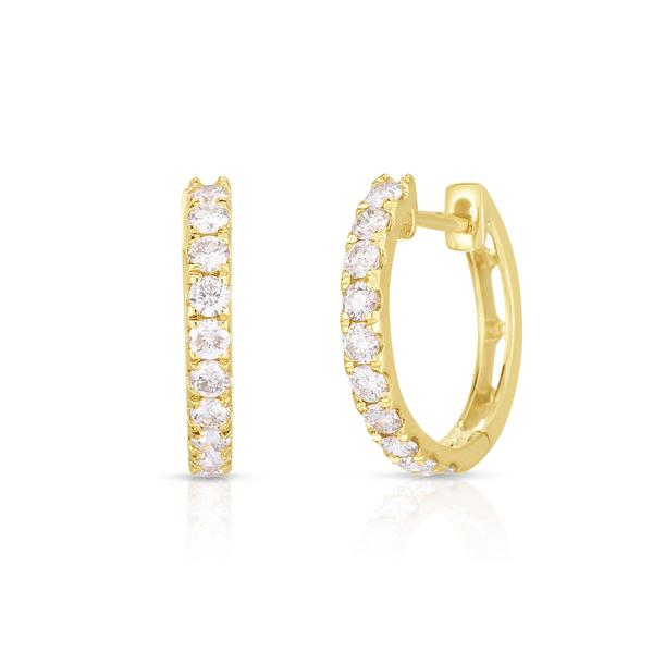 Jewelry Type EARRINGS 18K Gold Plated CZ Sleeper Hoop For Women's 925 Sterling Silver