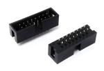 Black Through Hole Male Socket / 2.54mm Straight Male Box Header Connector