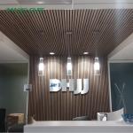 2400*600*21mm High Density Wood Slat Acoustic Panels For Wall Decoration
