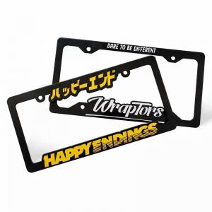 Wholesale Customized Car License Plate Frame Black License Plate Holder Fashion Portaplaca Custom License Plate Frames from china suppliers