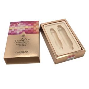 Wholesale Lipsticks Folding Carton Boxes Packaging Printed Metalic Golden Paper from china suppliers