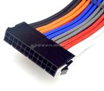 High Speed Flexible ATX 24pin Braided Sleeved Extension Cable Nylon PC Power