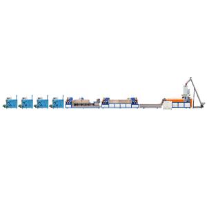 Wholesale 5mm Automatic Carton Box PP Belt Double Screw Strapping Roll Manufacturing Machine from china suppliers