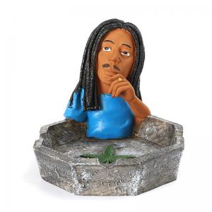 China 105mm Human Porcelain Resin Ashtray For Sublimation Cigar on sale