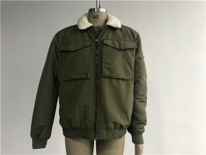 Wholesale Fatigue 100 Polyester Bomber Jacket Mens With Padding And Sherpa Collar from china suppliers