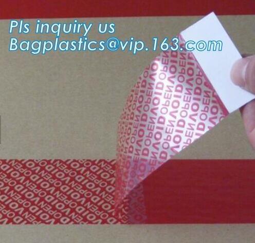 Warranty open void sticker security seal label tamper proof stickers,transparent