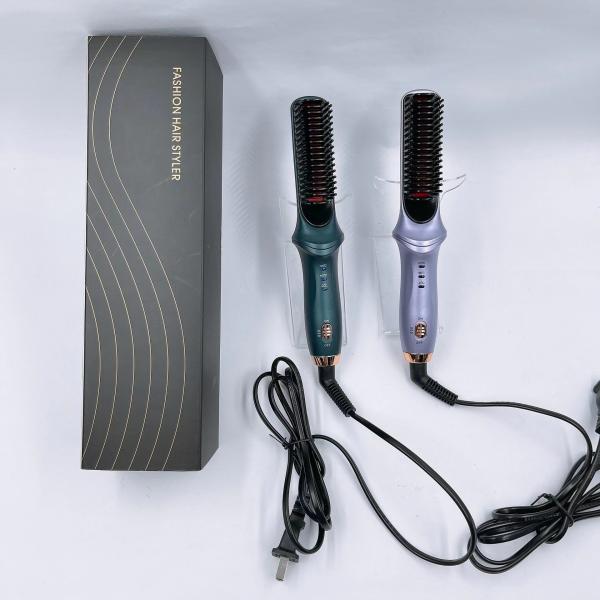 Daily Styling Electric Straightening Brush With Light Voltage For Natural Shiny
