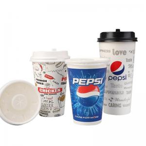 China 22oz 640ml PE PLA Cola Disposable Paper Cups Paper Cold Drink Cups 300gsm on sale
