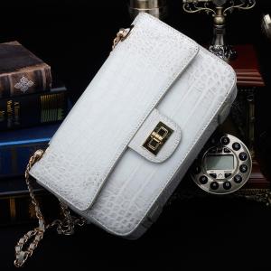 Wholesale Luxury Genuine Crocodile Belly Skin Gold Hardware Lady Evening Flap Purse Alligator Leather Women Single Shoulder Bag from china suppliers