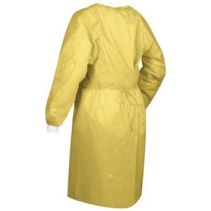Wholesale Ultra Low Linting PP Isolation Gown High Structure Strength Yellow Color from china suppliers