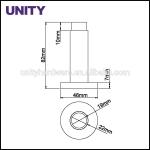 Stainless Steel Flush Bolt Door Accessories for Fire Door Easy Installation