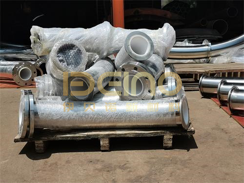Customized Wear Resistant Ceramic Pipe Smooth Surface Ceramic Lined Reducer Pipe