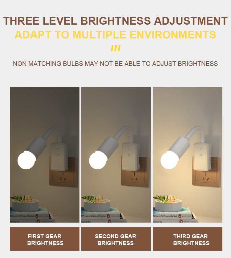 Two/Three Plug Remote Control Socket 5W Night Light for Bedroom Sleep and Baby Feeding