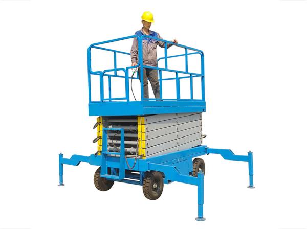 Electric Hydraulic Self Propelled Scissor Lift , Mobile Scissor Lift 12m Lift
