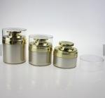 Free sample 15g 30g 50g acrylic white and silver cosmetic cream airless jar
