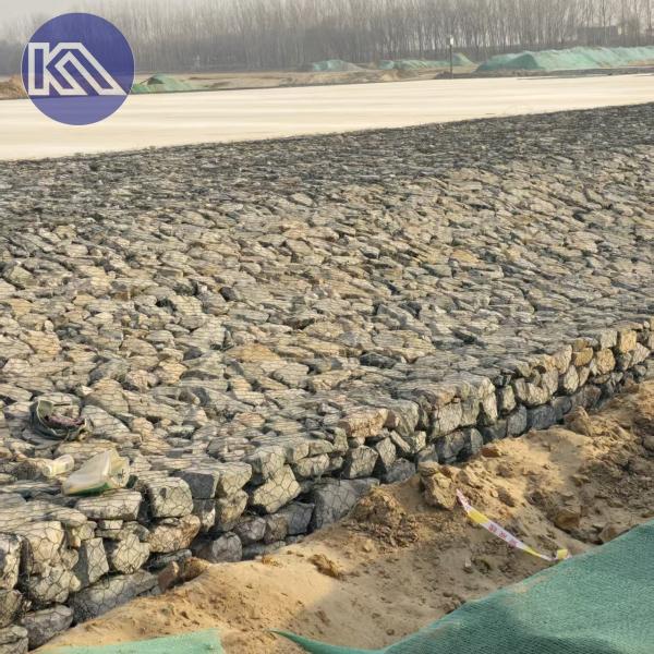 Pre Assembled Galvanized Metal Cage Retaining Wall 3mx1mx1m Rock Filled For