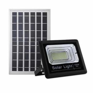 China Yard 100W Solar Flood Light Dusk To Dawn Outdoor Lights With Remote Control on sale