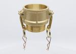 Brass Female Thread Camlock Hose Fittings Quick Connectors A / B Valve Type